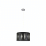 ALEXANDRA SUSPENSION 1XE27 CHROME/BOIS NOIR REGX30X30 CM