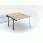 PÔLE DE 2 BUREAUX ECLA CHÊNE CLAIR L 120 X P 60 CM PIÈTEMENT MÉTAL FINITION ANTHRACITE - ÉLÉMENT SUIVANT