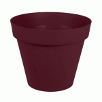 POT ROND ROUGE BOURGOGNE - DIAMÈTRE 60 CM - 76 LITRES - TOSCANE 13614 EDA PLASTIQUES