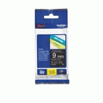 RUBAN LAMINÉ 9 MM BROTHER TZE-325 - NOIR ÉCRITURE BLANCHE