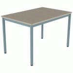 TABLE CARÉLIE 120X80 T6 STR POLY. ÉRABLE GOTLAND BEIGE/LAGON - MOBIDECOR