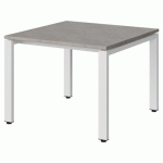 TABLE MALIBU 80X80 T3 SOUDÉ STR ABS BÉTON F186/BLC 9016