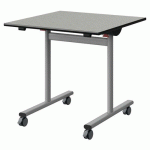 TABLE MALIBU RAB 80X80 T6 DL ST ISOSO GRIS 1400/NO GRIS 9006 - MANUTAN EXPERT