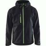 VESTE SOFTSHELL À CAPUCHE NOIR/VERT TAILLE M - BLAKLADER