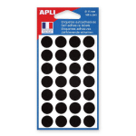 AGIPA PASTILLES ADHÉSIVES DE COULEUR, Ø 15 MM - POCHETTE DE 168, COLORIS NOIR