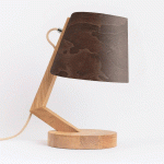 ALMUT VON WILDHEIM ALMUT 1411 LAMPE À POSER CYLINDRIQUE Ø23CM NOYER