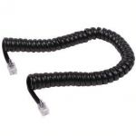 Câble Téléphonique Spirale 4P4C - 2 M Blanc - Pour Téléphone Fixe - Cordon Combiné