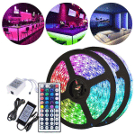 EINFEBEN - 1M ENSEMBLE DE BANDE LED, BANDE LED RGB 5050 SMD, BANDE LED 60 LED, LED NON ÉTANCHE (IP20), AVEC TÉLÉCOMMANDE 44 BOUTONS - RGB
