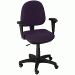FAUTEUIL DE BUREAU AURORE CONTACT PERMANENT ACCOUDOIRS RÉGLABLES COLORIS PRUNE - MANUTAN COLLECTIVITÉS