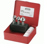 JEU DE 4 FRAISES CONIQUES À CHANFREINER- FKJ-4 SAM OUTILLAGE