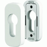 PAIRE DE ROSACES EN ZAMAK CLÉ I FIXATION INVISIBLE POUR BÉQUILLES QUAD - BLANC BRILLANT VACHETTE