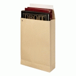 POCHETTE À SOUFFLETS 9 CM KRAFT BRUN ARMÉ 280 X 410 MM BRUNEAU 120 G SANS FENÊTRE - BOÎTE DE 25