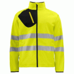 PROJOB 6432 SOFTSHELL - EN ISO 20471 CLASSE 3/2 JAUNE/NOIR - TAILLE M