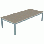 TABLE CARÉLIE MOB 180X80 T1 STR POLY. ÉRABLE G. BEIGE/LAGON - MOBIDECOR