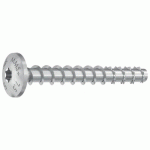VIS BÉTON ACIER ZINGUÉ BLANC TÊTE RONDE LARGE MULTI-MONTI PLUS - 7,5 X 50 MM - X100 HECO