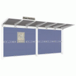 ABRI BUS VENISE 5 M SANS BARDAGES LATÉRAUX - BLANC 9010 - PROCITY