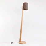 ALMUT VON WILDHEIM ALMUT 1411 LAMPADAIRE CYLINDRIQUE Ø30CM NOYER