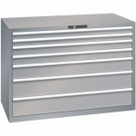 ARMOIRE GRIS PIGEON 1431X725X1000 AVEC 7 TIR. 200KG - LISTA