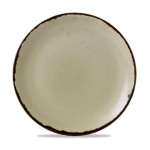 ASSIETTE COUPE PLATE ROND BEIGE PORCELAINE Ø 26 CM HARVEST DUDSON