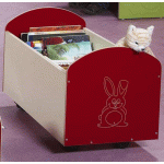 BAC À ROULETTES ZÉBULON DÉCOR LAPIN - BLEU AZUL - MANUTAN COLLECTIVITÉS