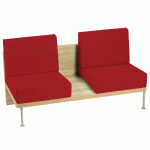 BANQUETTE 2 PLACES FAAR PVC URBAN TOMATE - MANUTAN COLLECTIVITÉS