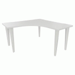 BUREAU EVIDENCE SYMÉTRIQUE 140X140 BLANC/BLANC - VINCO