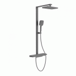 COLONNE DE DOUCHE THERMOSTATIQUE AVEC TABLETTE VERRE - GRAPHITE MAT - HAWAII SCHÜTTE