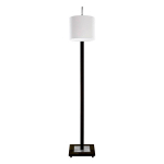 HERZBLUT RIKA LAMPE SUR PIED, CHÊNE CENDRÉ CHARBON/BLANC
