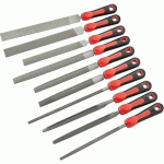 JEU DE 10 LIMES ET RÂPES EMMANCHÉES - MANCHE BI-MATIÈRE SAM OUTILLAGE