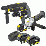 KIT MACHINES POUR GROS OEUVRE + BATTERIES 3,0 AH + CHARGEUR FARTOOLS