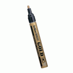 LOT DE 12 - MARQUEUR ARTLINE PERMANENT POINTE MOYENNE CONIQUE 2.3MM TOUS SUPPORTS CORPS MÉTAL ENCRE PIGMENTÉE RÉSISTE EAU COULEUR OR