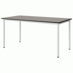 TABLE MALIBU 160X80 T6 4P STRA GRIS U727/NOIR BLC 9016