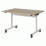 TABLE MALIBU RAB. 120X80 T5 DL ST ALAISÉ CHÊNE 1146/BLC 9016