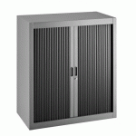 ARMOIRE À RIDEAUX DÉMONTABLES BUDGET 100 X 90 CM GRIS CLAIR-NOIR