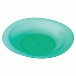 ASSIETTES CREUSES POLYPROPYLÈNE Ø 23 CM - TRANSLUCIDE VERT - PLASTOREX