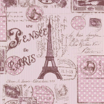 BRICOFLOR - PAPIER PEINT VINTAGE PARIS POUR ENFANT | PAPIER PEINT ROSE POUDRÉ EFFET RÉTRO | TAPISSERIE PASTEL POUR CHAMBRE DE FILLE ET ADO - 10,05 X