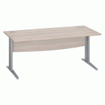 BUREAU DROIT EXCELLENS L 180 CM CHÊNE GRIS PIÈTEMENT 