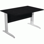 BUREAU DROIT PIEDS L EN MÉTAL FAST 120 CM NOIR CHROME