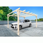 CARPORT VOITURE EN BOIS LAMELLÉ-COLLÉ BADAJOZ 5X4 M MADERLAND