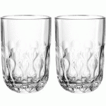 LOT DE 2 - LEONARDO VERRE À LATTE MACCHIATO GOCCE, 380 ML