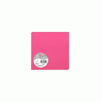 LOT DE 2 - PAQUET DE 25 CARTES SIMPLES POLLEN 135X135MM 210G/M² - ROSE FUCHSIA