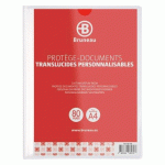 LOT DE 5 - PROTÈGE-DOCUMENTS BRUNEAU POLYPROPYLÈNE TRANSLUCIDE PERSONNALISABLE A4 40 POCHETTES - 80 VUES INCOLORE