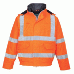 PORTWEST S773 BLOUSON PILOTE HV PLUIE BIZFLAME ANTISTATIQUE ET FLAMME RETARDANT ORANGE - TAILLE XS