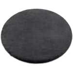 TAPIS BUNNY CERCLE ANTHRACITE IMITATION DE FOURRURE DE LAPIN GREY CERCLE 100 CM