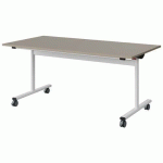 TABLE MALIBU RAB. 160X80 T5 DL STRA ABS GRIS U727/BLC 9016