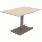TABLE MANO MOB RÉGLABLE 120X80 STRAT ABS ÉRABLE G./NOISETTE - MOBIDECOR