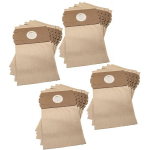 20X SACS COMPATIBLE AVEC KALORIK KA VC 3 ASPIRATEUR - PAPIER, 31,5CM X 18CM MARRON - VHBW