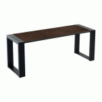 BANC BURGER 120 CM STRAT COMPACT CORTEN / ACIER NOIR
