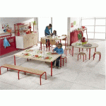 BANC EMPILABLE 3 LAMES CHLOÉ 160 CM T3 BLEU RAL 5015 - MANUTAN COLLECTIVITÉS