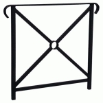 BARRIÈRE HÉRITAGE SIMPLE CROIX 80 CM DOUBLE CROSSE NOIR 9005 - PROCITY